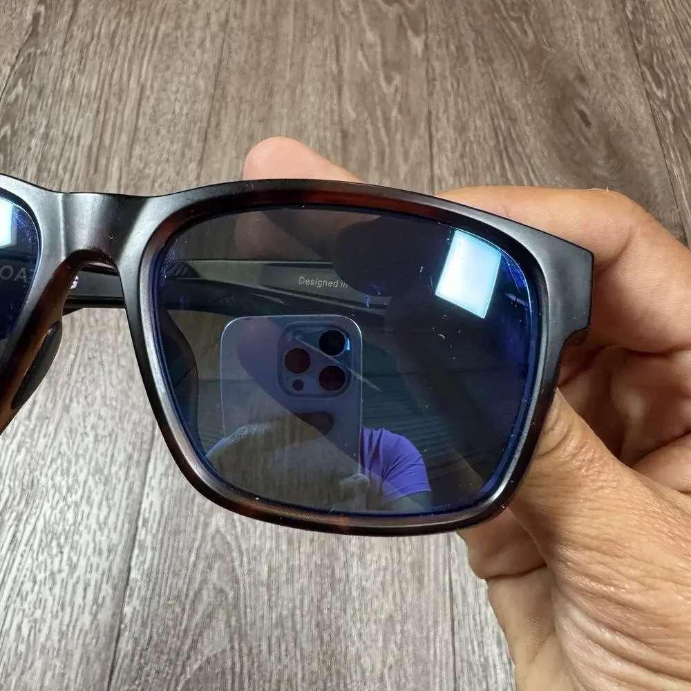 RHEOS BIMINI UNISEX FLOATING POLARIZED SUNGLASSES BLUE LENS TOROISE FRAME
